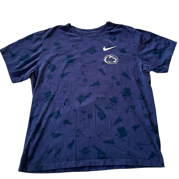 Penn State Nittany Lions NCAA Nike Navy Tailgate Print T Shirt Men Size XXL - Picture 2 of 5